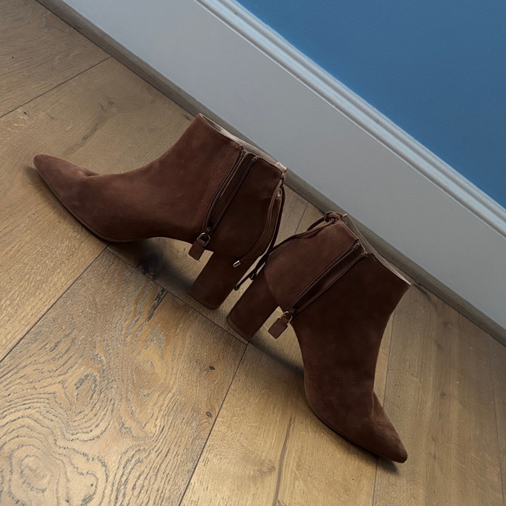 Elegant Brown Suede Ankle Boots